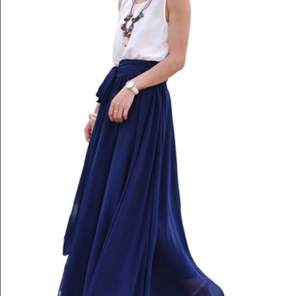 Navy maxi skirt